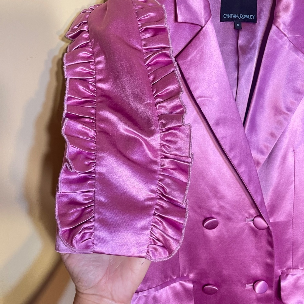 Silk Cynthia Rowley Satin Jacket - Picture 4 of 9
